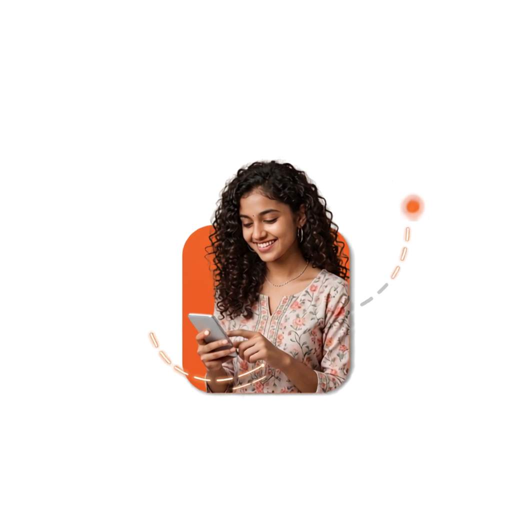 Customer using WhatsApp